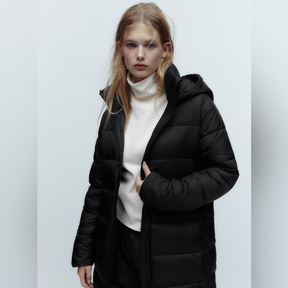 Zara Black Packable Puffer